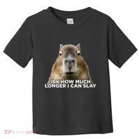 Idk How Much Longer I Can Slay Capybara Sarcastic Dank Meme Toddler T-Shirt thumb 0
