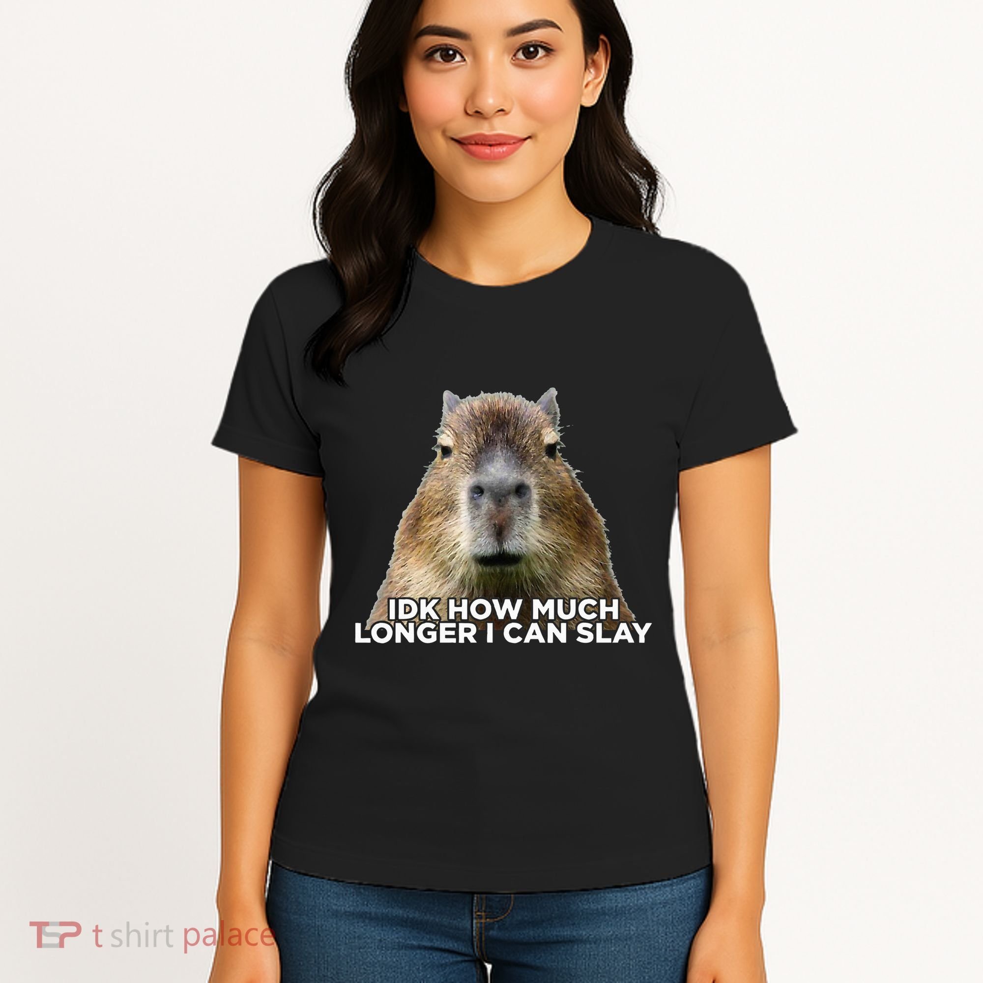 Idk How Much Longer I Can Slay Capybara Sarcastic Dank Meme Women's T-Shirt