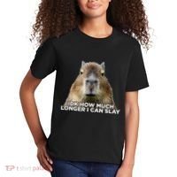 Idk How Much Longer I Can Slay Capybara Sarcastic Dank Meme Kids T-Shirt thumb 2