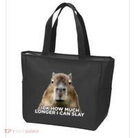 Idk How Much Longer I Can Slay Capybara Sarcastic Dank Meme Tote Bag thumb 3