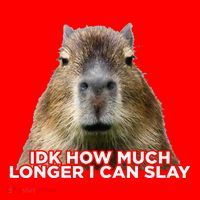 Idk How Much Longer I Can Slay Capybara Sarcastic Dank Meme Santa Hat thumb 1
