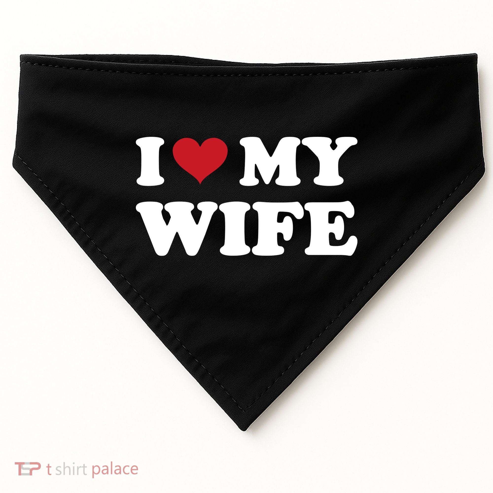 I Heart My Wife USA-Made Doggie Bandana