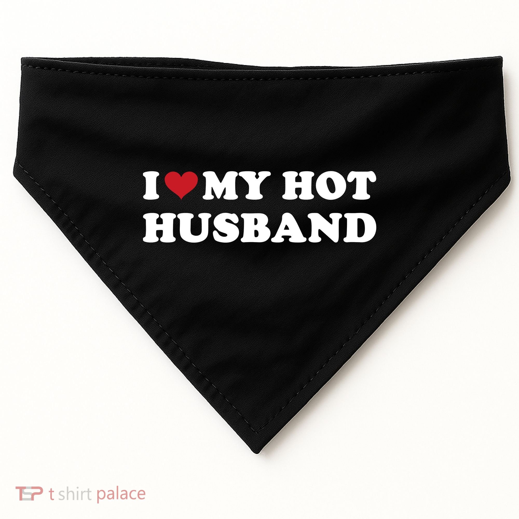 I Heart My Hot Husband USA-Made Doggie Bandana