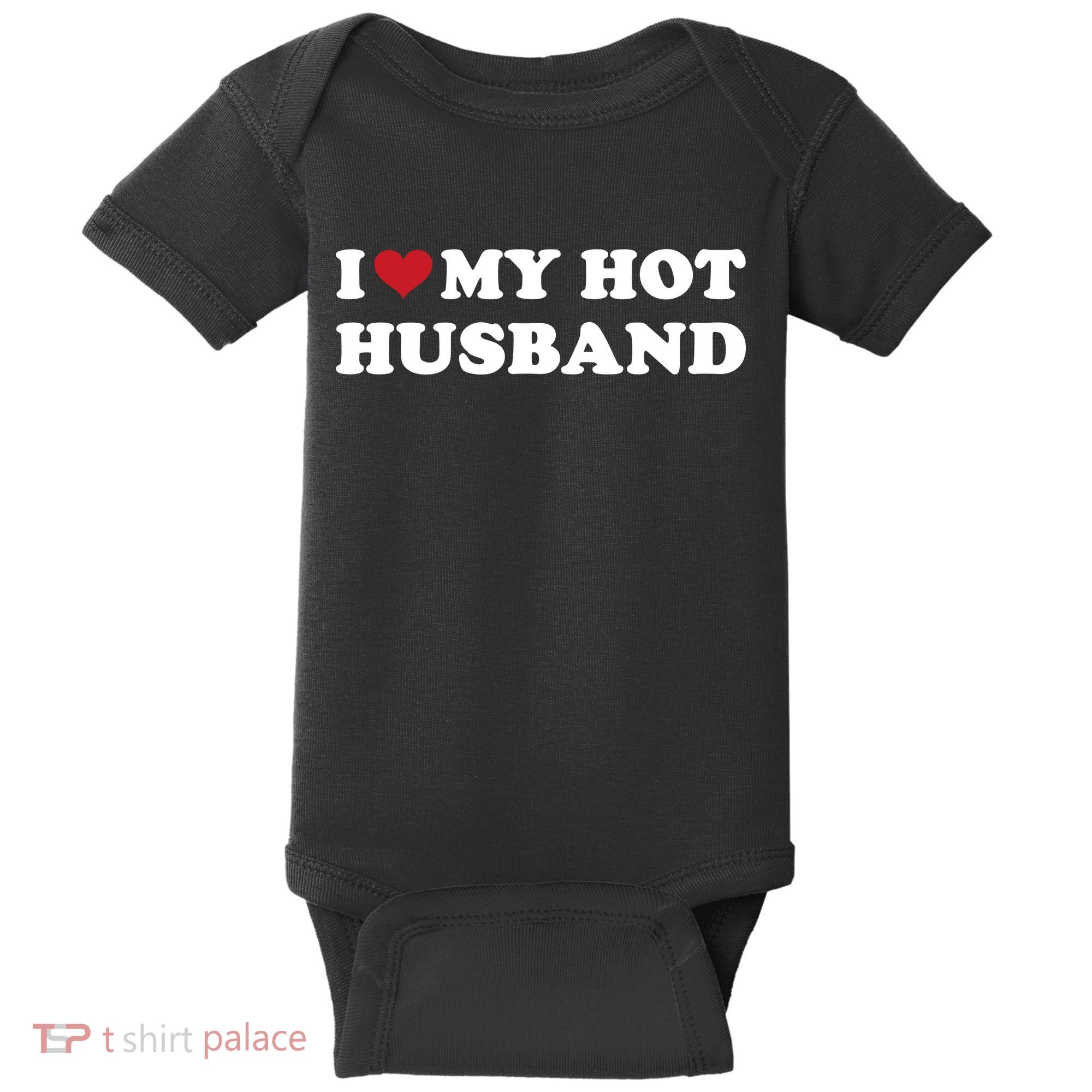 I Heart My Hot Husband Baby Bodysuit