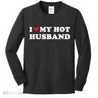 I Heart My Hot Husband Kids Long Sleeve Shirt thumb 0