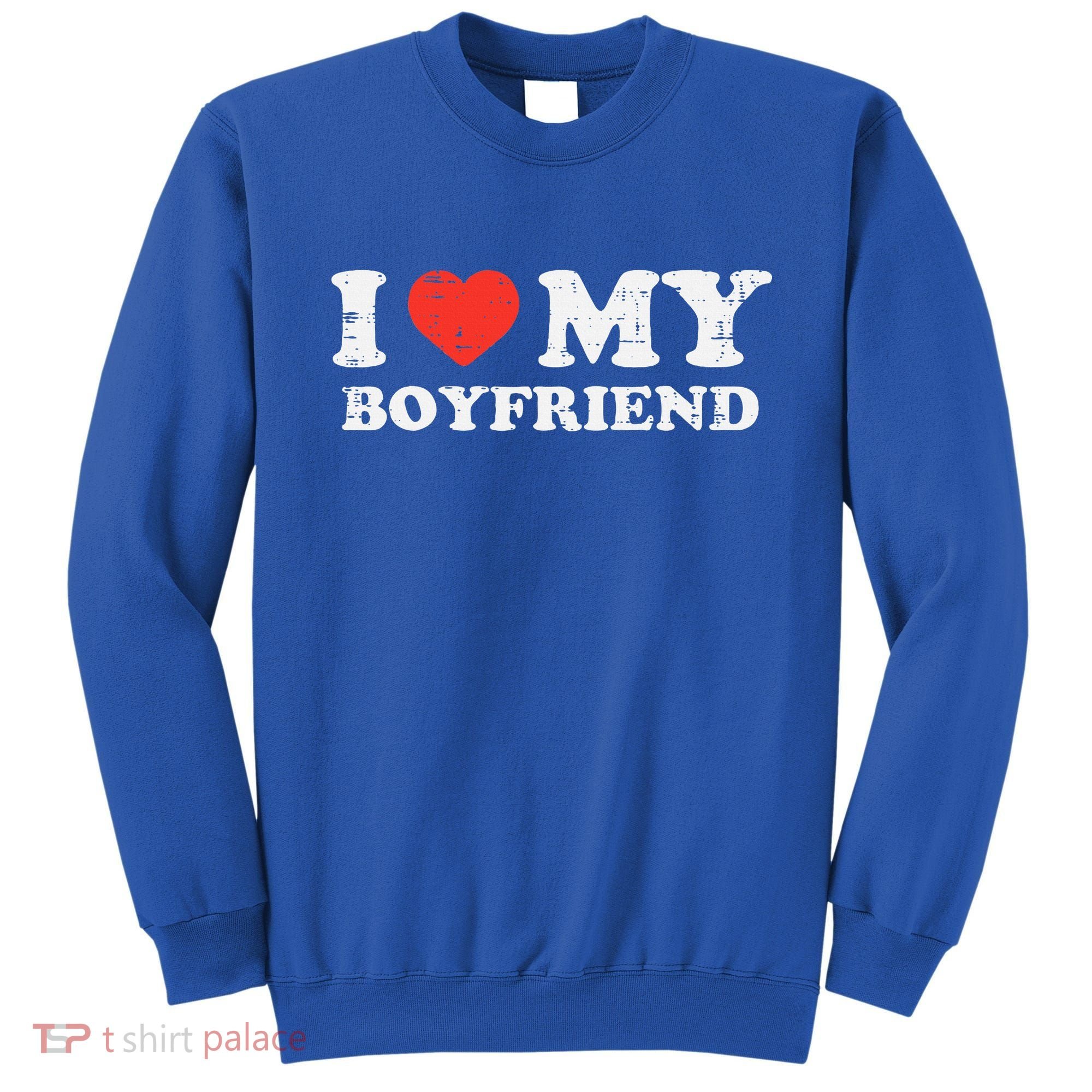 I Heart My Boyfriend Love Bf Couple Match Girlfriend  Sweatshirt