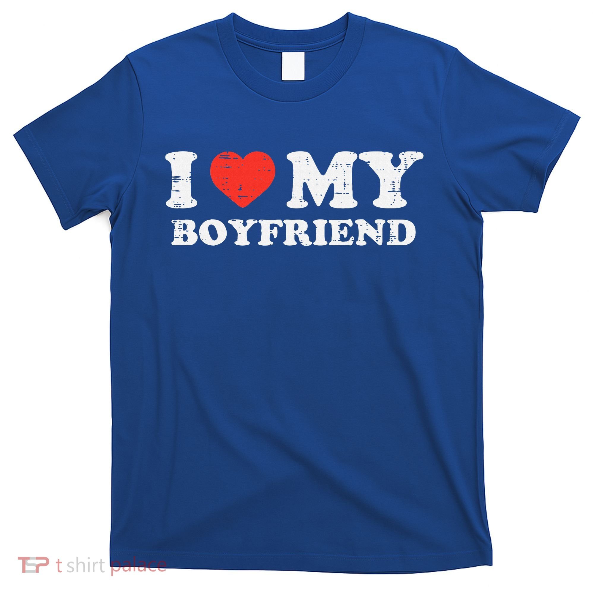 I Heart My Boyfriend Love Bf Couple Match Girlfriend  T-Shirt