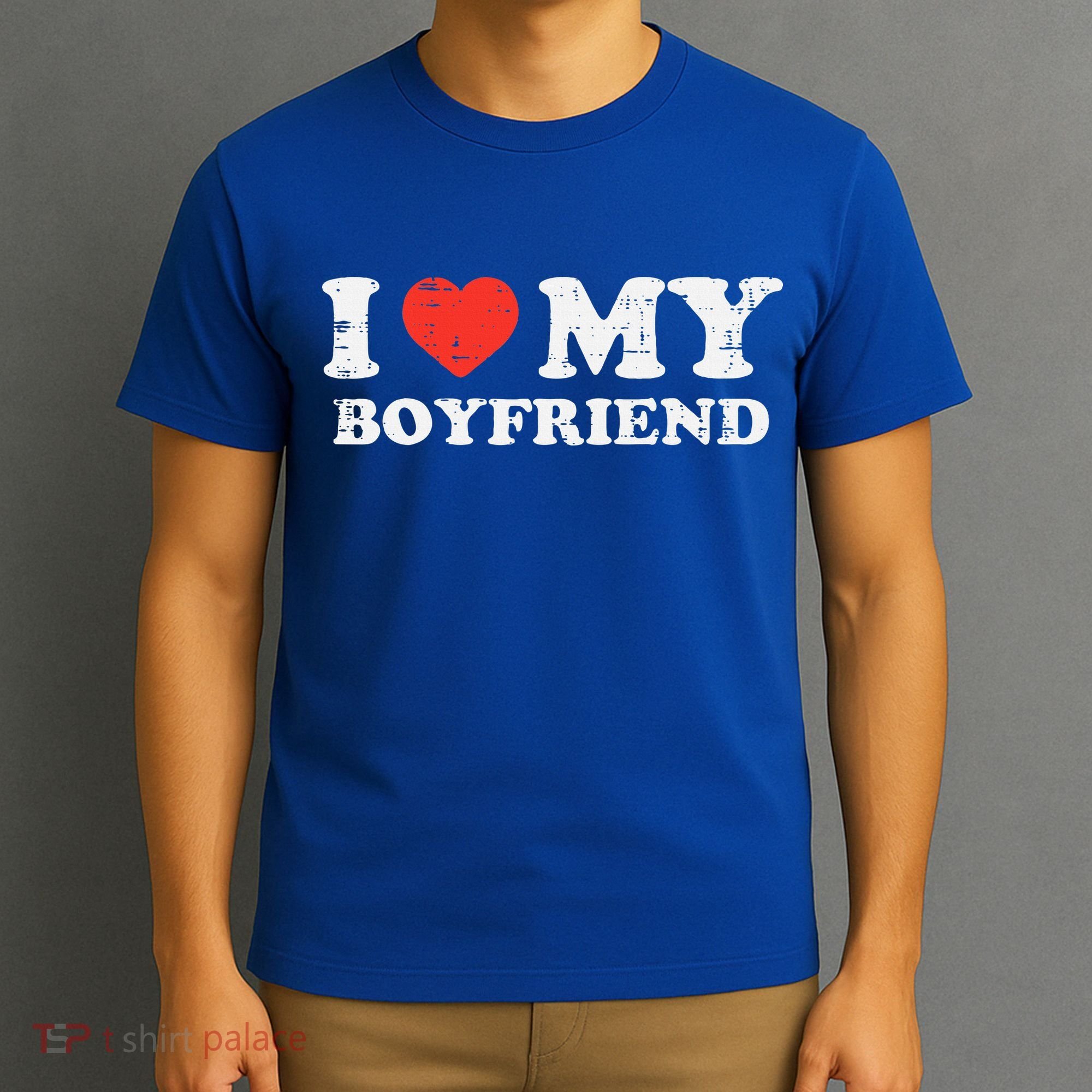I Heart My Boyfriend Love Bf Couple Match Girlfriend  T-Shirt