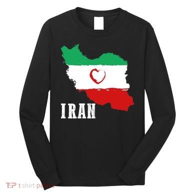 Iran Heart Map Pride For Patriotic Souls Long Sleeve Shirt