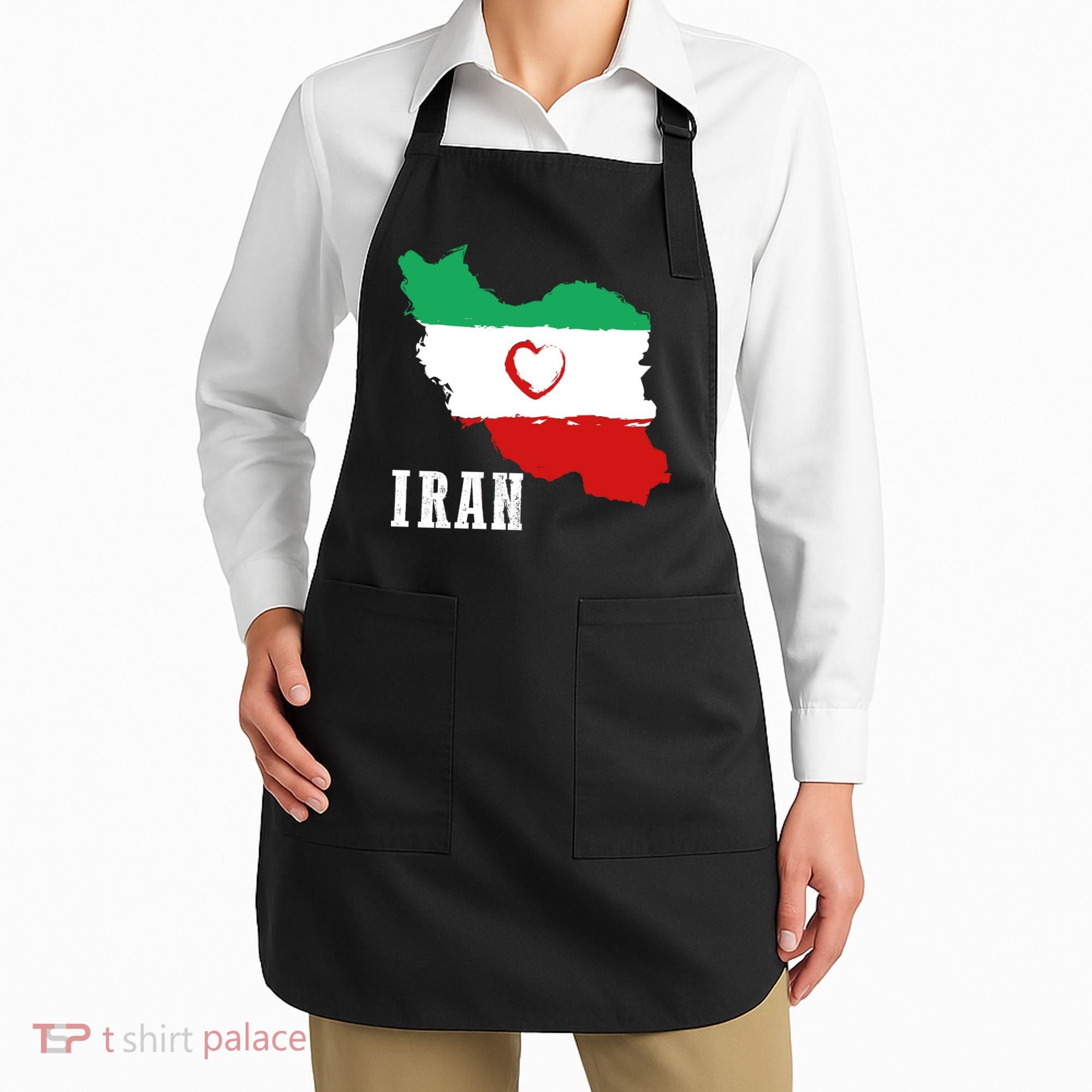 Iran Heart Map Pride For Patriotic Souls Apron