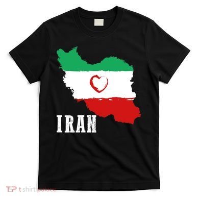 Iran Heart Map Pride For Patriotic Souls T-Shirt