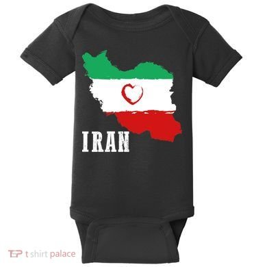 Iran Heart Map Pride For Patriotic Souls Baby Bodysuit