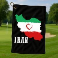 Iran Heart Map Pride For Patriotic Souls Golf Towel thumb 1