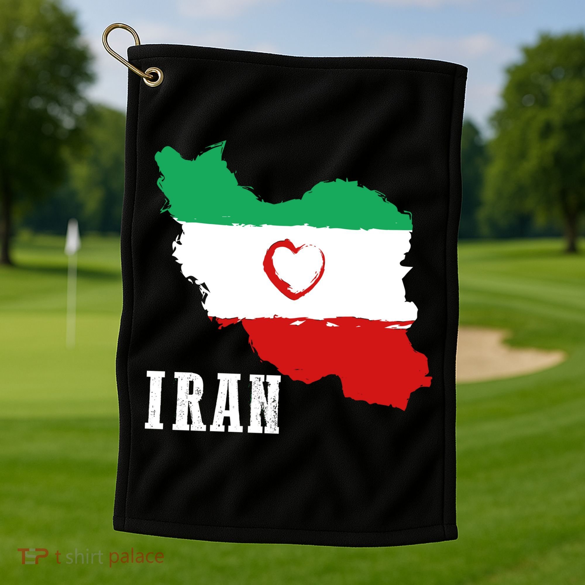 Iran Heart Map Pride For Patriotic Souls Golf Towel