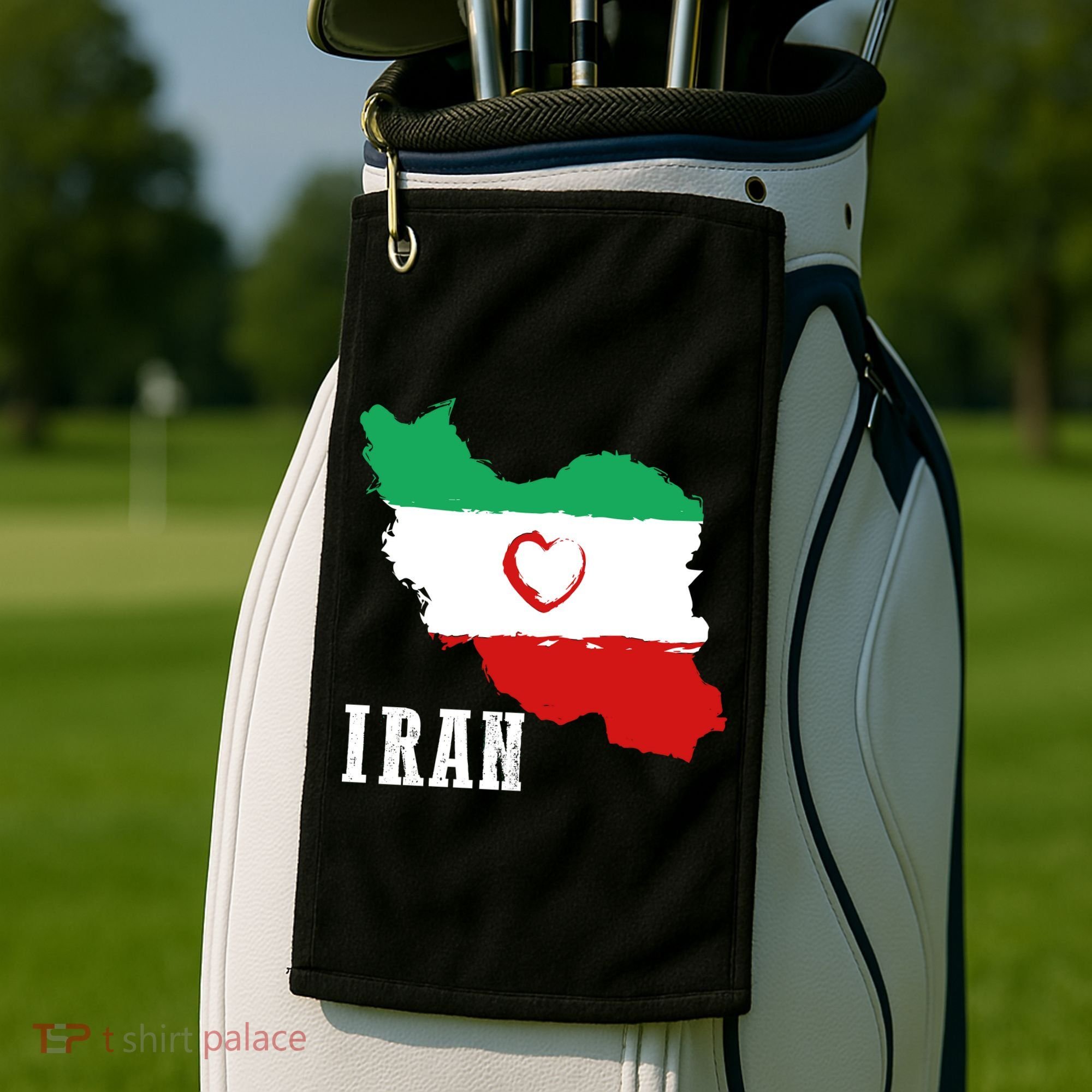 Iran Heart Map Pride For Patriotic Souls Golf Towel