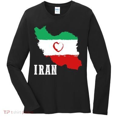 Iran Heart Map Pride For Patriotic Souls Women's Long Sleeve Shirt