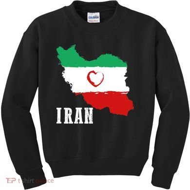 Iran Heart Map Pride For Patriotic Souls Kids Sweatshirt