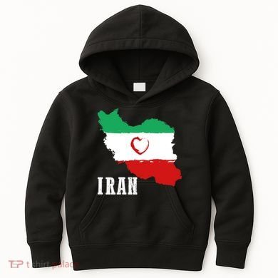 Iran Heart Map Pride For Patriotic Souls Kids Hoodie