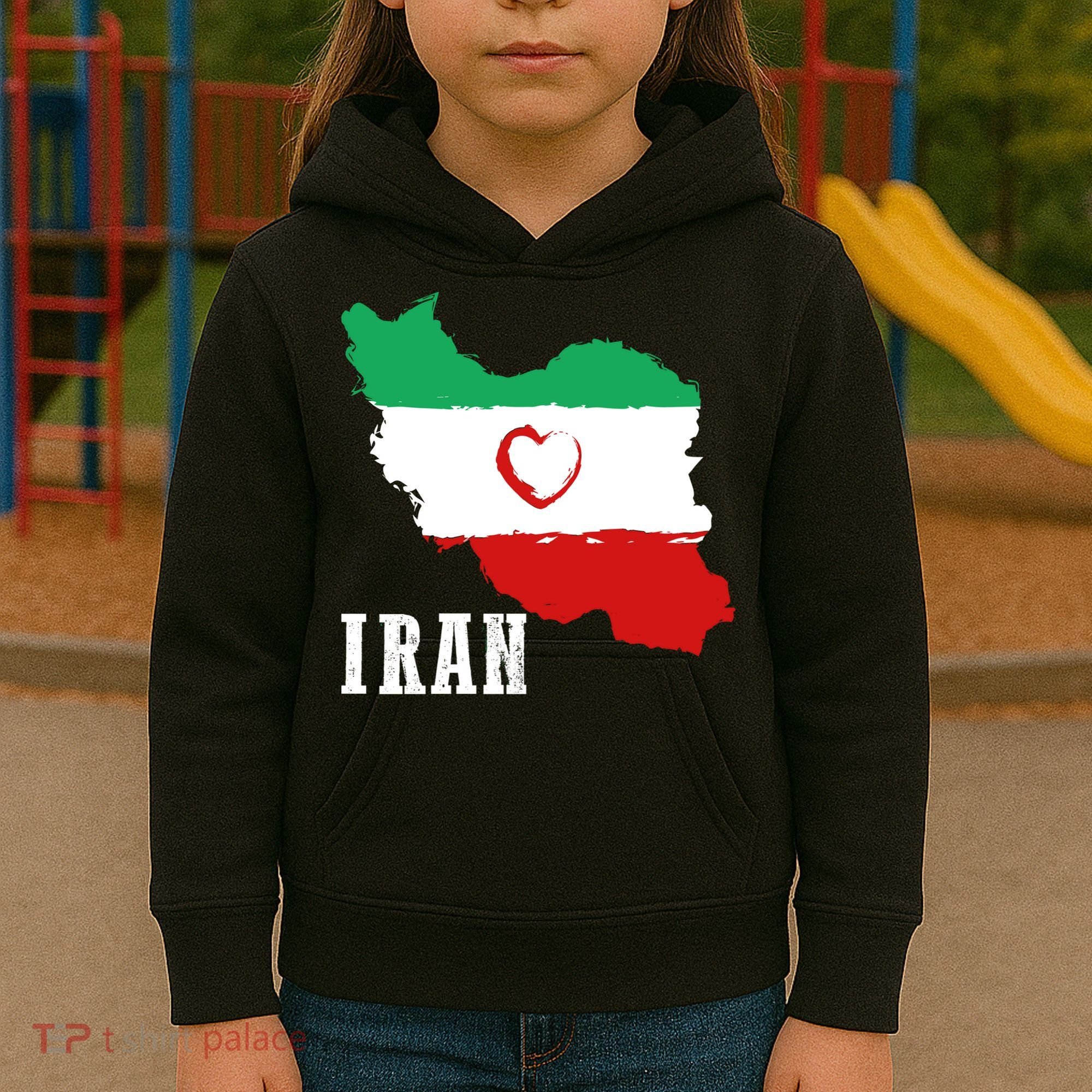 Iran Heart Map Pride For Patriotic Souls Kids Hoodie