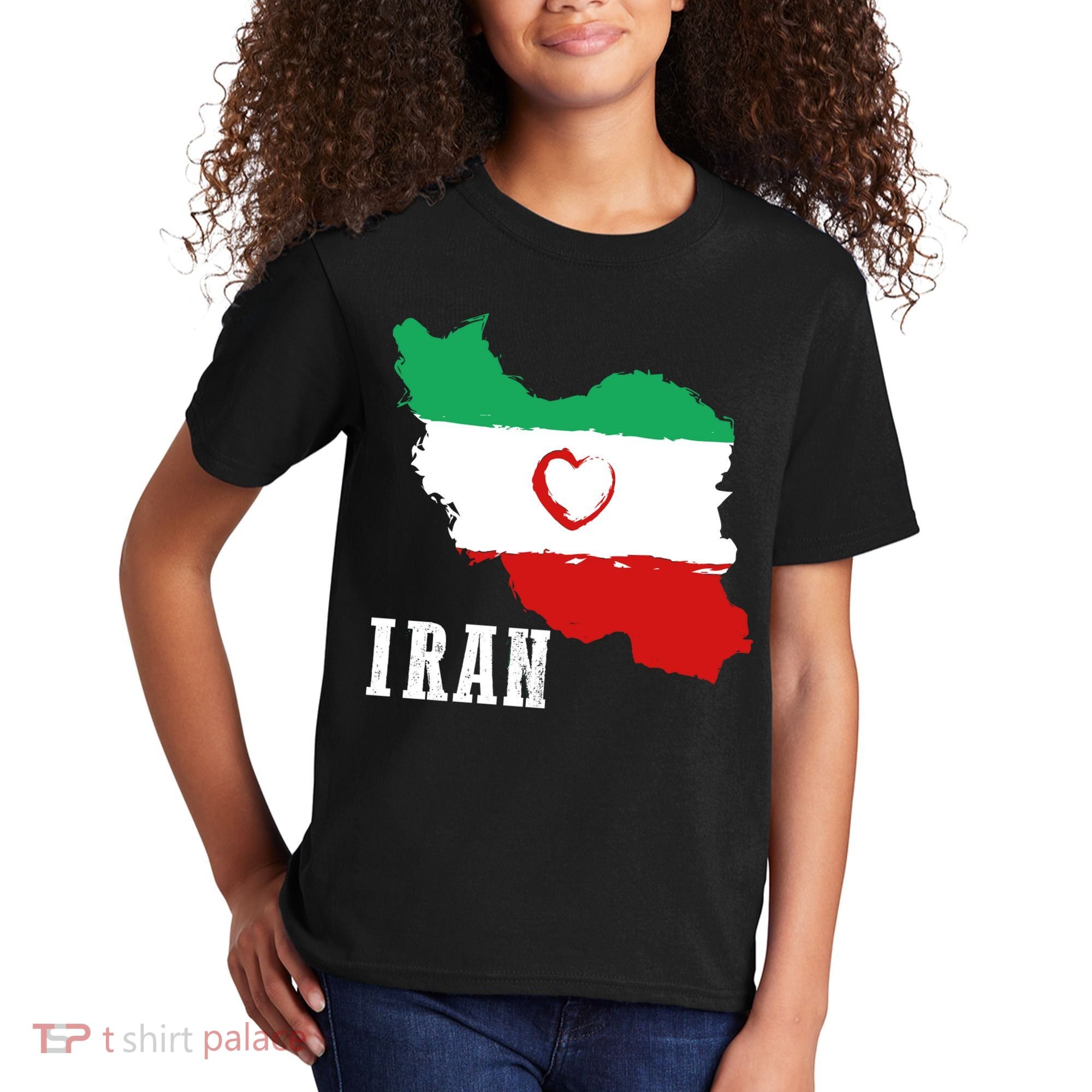 Iran Heart Map Pride For Patriotic Souls Kids T-Shirt