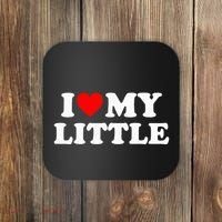 I Heart My Little Love Matching Little Big Sorority Coaster thumb 0