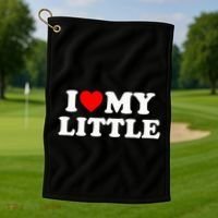 I Heart My Little Love Matching Little Big Sorority Golf Towel thumb 1