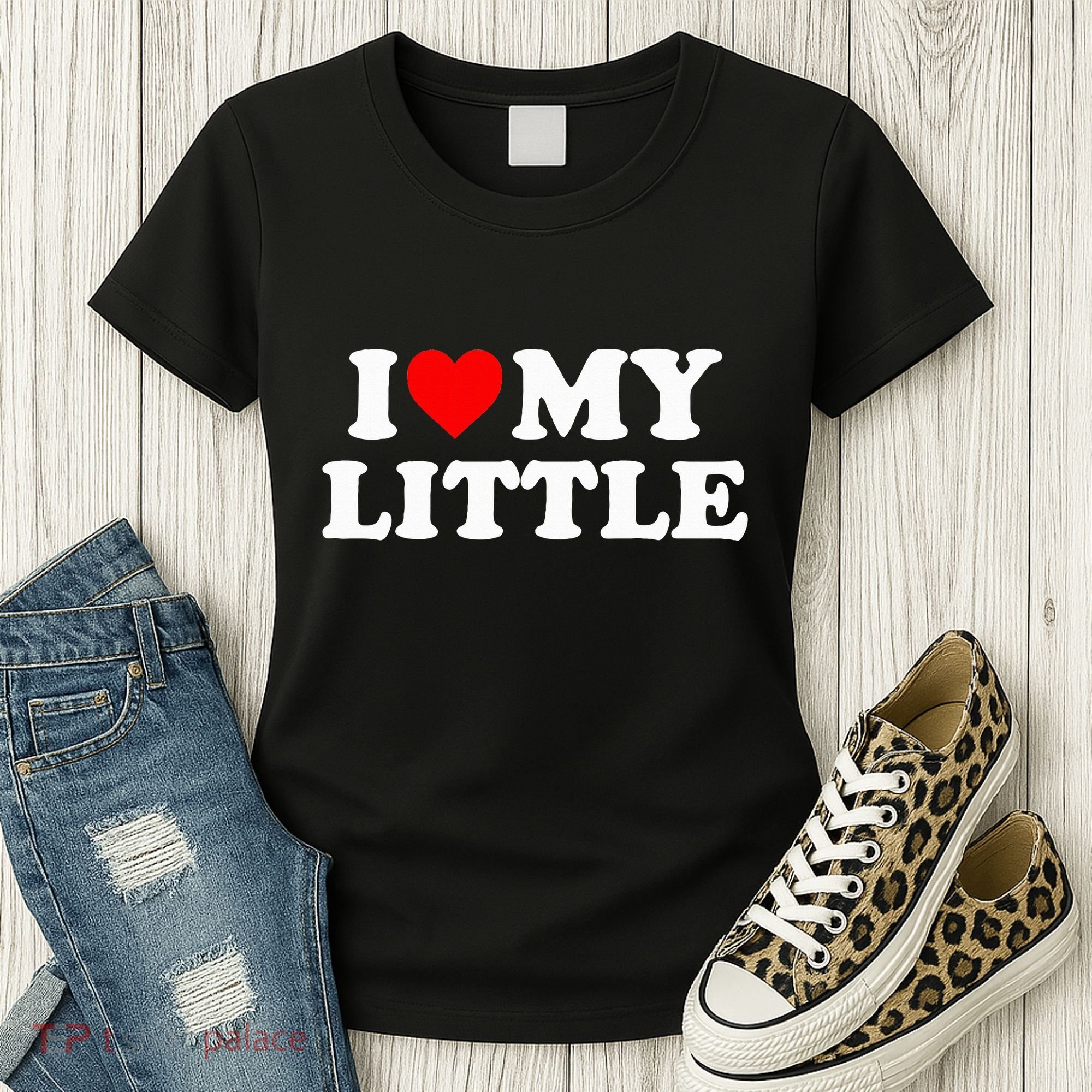I Heart My Little Love Matching Little Big Sorority Women's T-Shirt