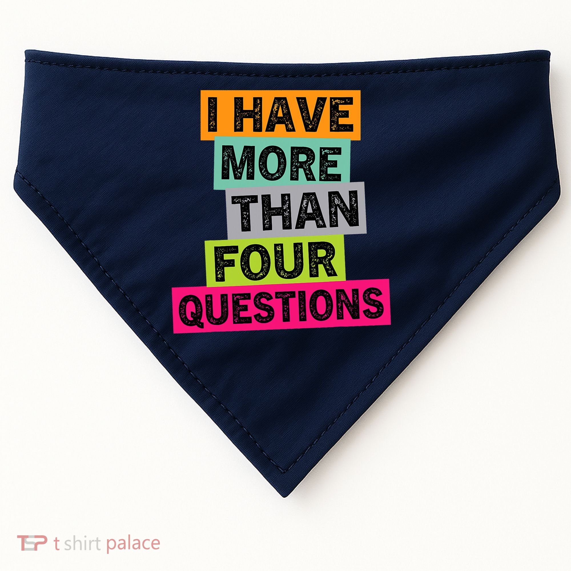 I Have More Than Four Questions Funny Happy Passover USA-Made Doggie Bandana