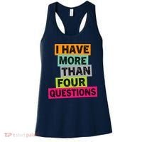 I Have More Than Four Questions Funny Happy Passover Women's Tank Top thumb 0