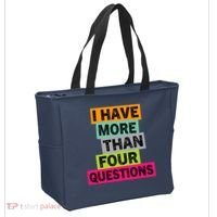 I Have More Than Four Questions Funny Happy Passover Tote Bag thumb 2