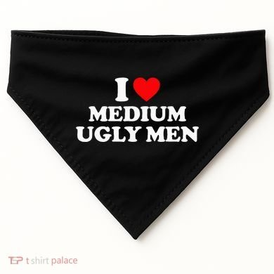 I Heart Medium Ugly USA-Made Doggie Bandana