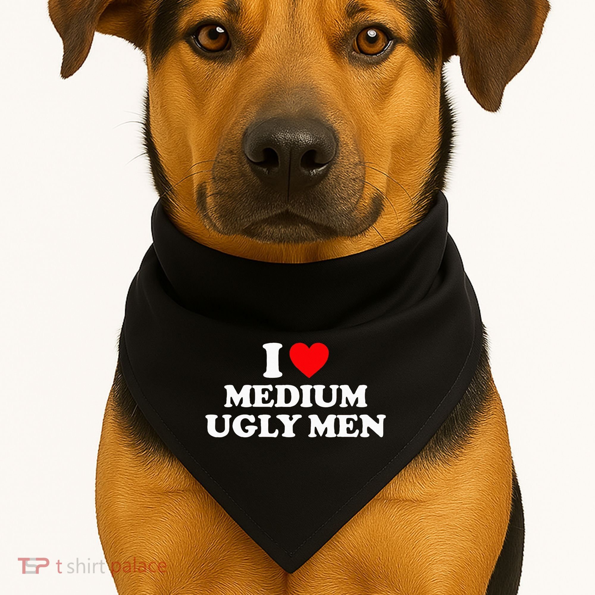 I Heart Medium Ugly USA-Made Doggie Bandana