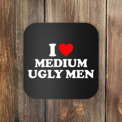 I Heart Medium Ugly Coaster
