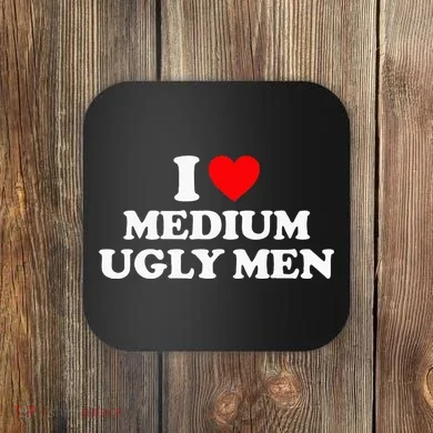I Heart Medium Ugly Coaster