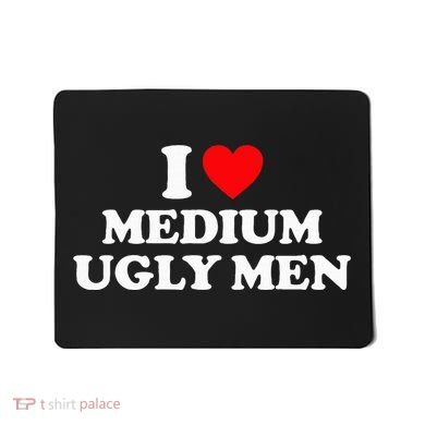 I Heart Medium Ugly Mousepad