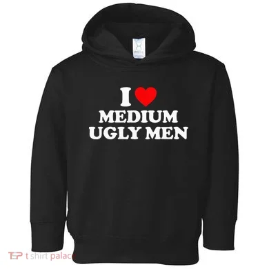 I Heart Medium Ugly Toddler Hoodie