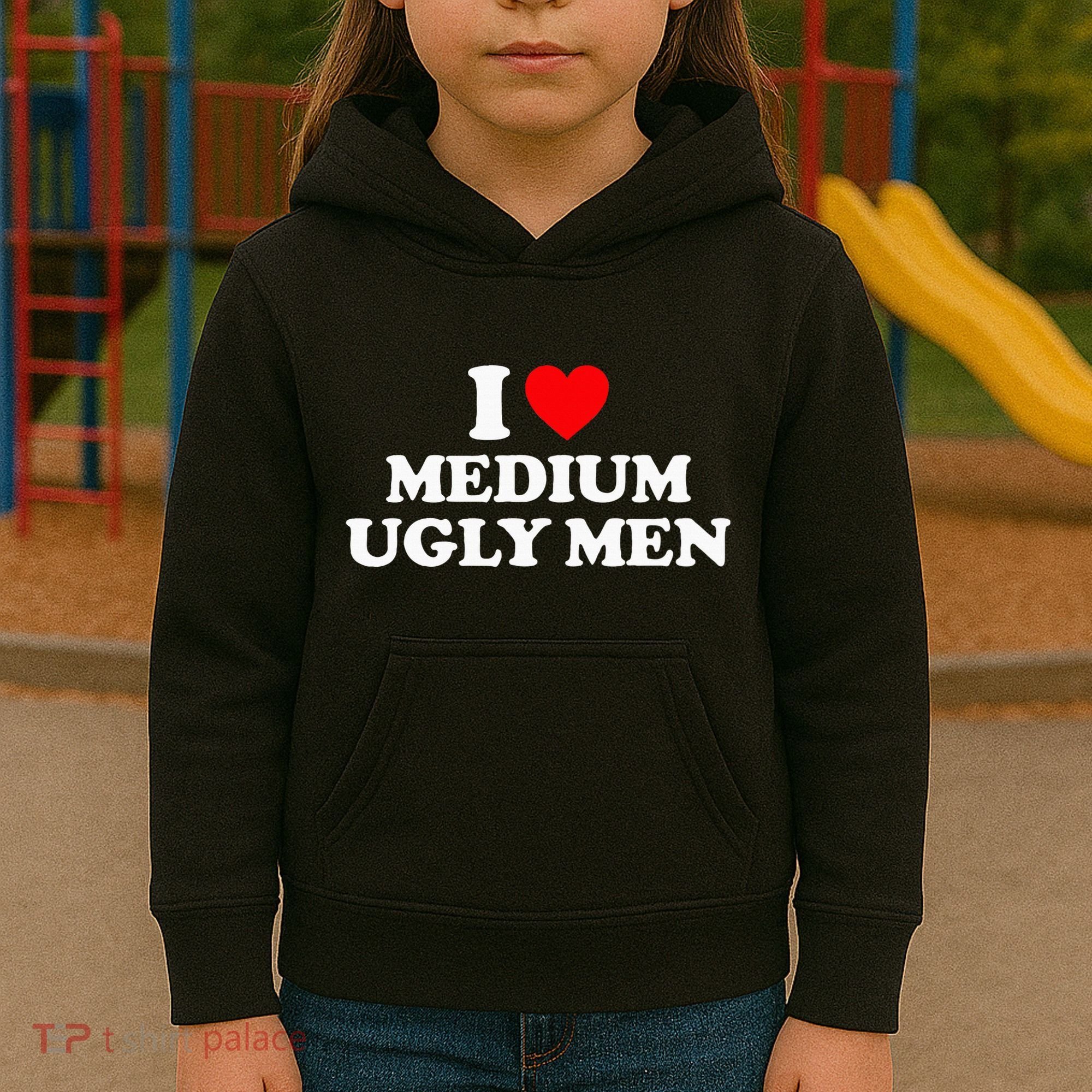 I Heart Medium Ugly Kids Hoodie
