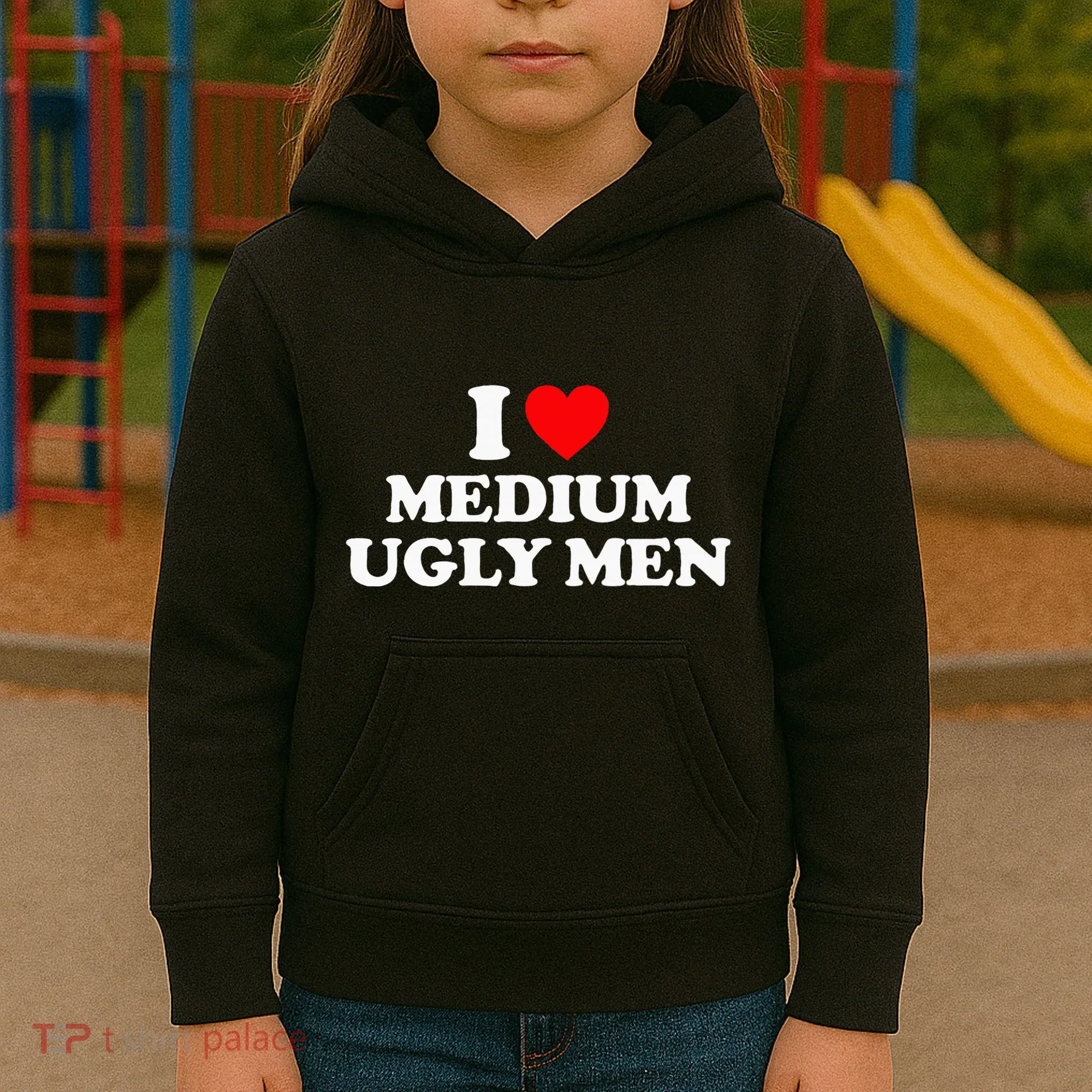 I Heart Medium Ugly Kids Hoodie