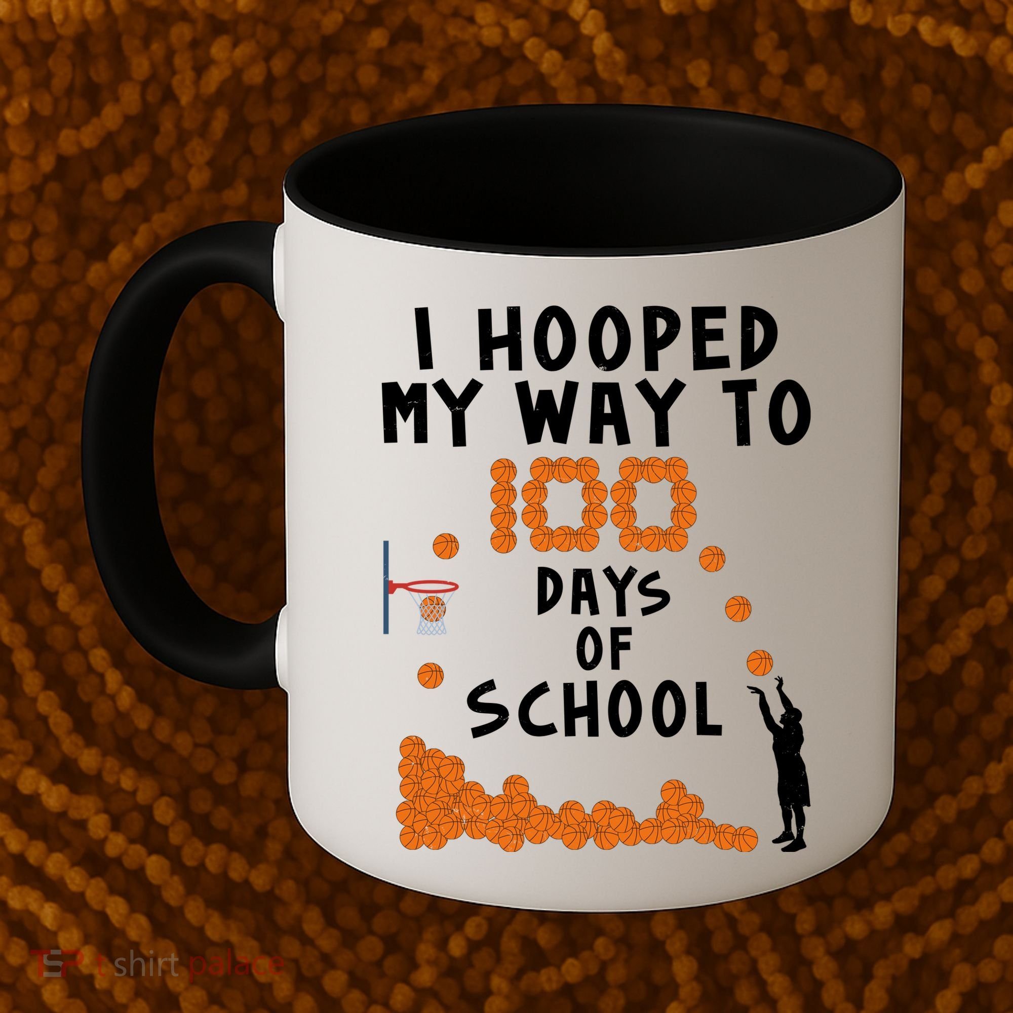 I Hooped My Way 100 Days Of School Basketball Coffee Mug