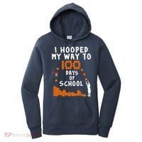I Hooped My Way 100 Days Of School Basketball Women's Hoodie thumb 0