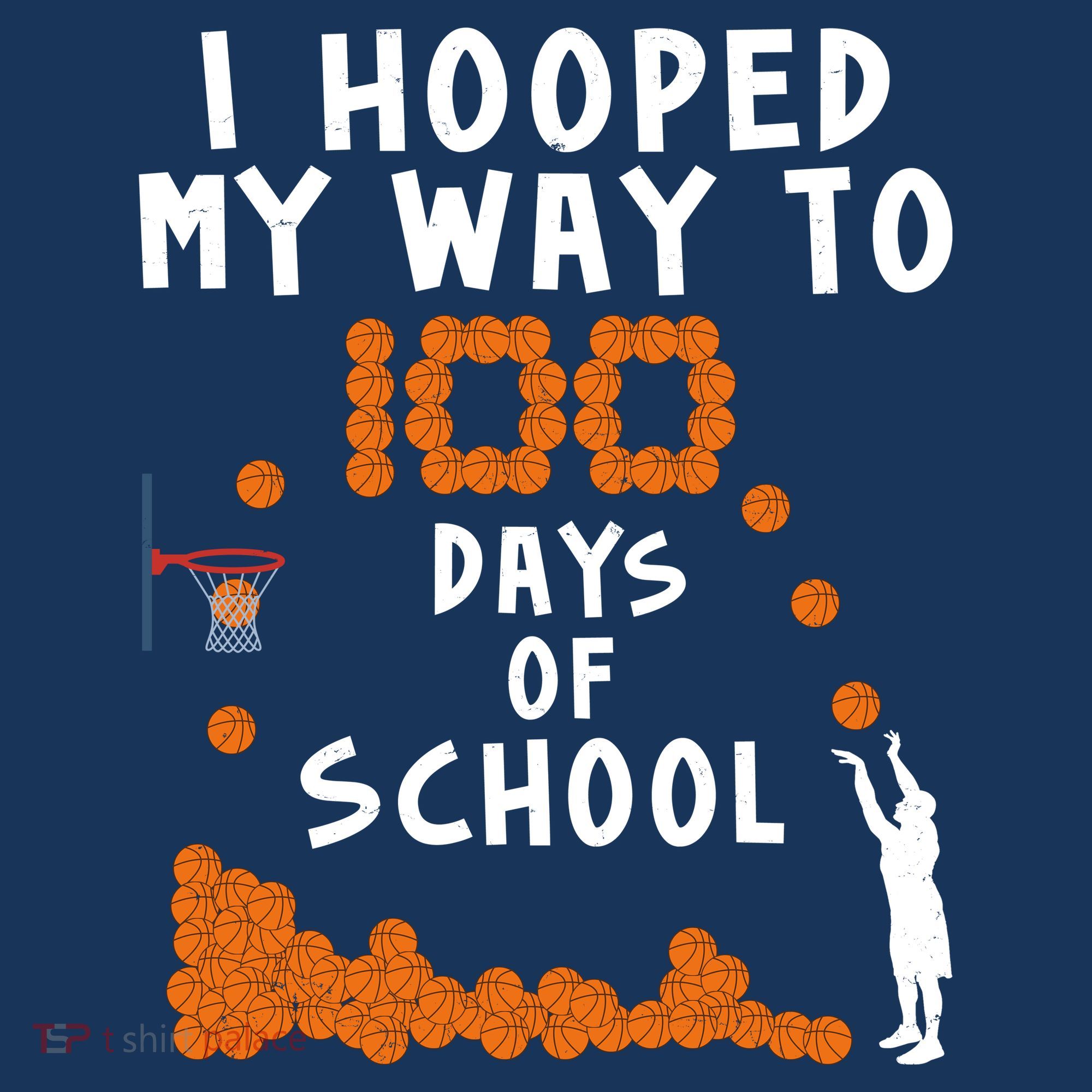 I Hooped My Way 100 Days Of School Basketball Women's Tank Top