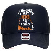 I Hooped My Way 100 Days Of School Basketball Hat thumb 0