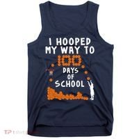I Hooped My Way 100 Days Of School Basketball Tank Top thumb 0