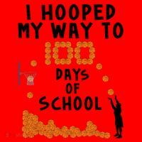I Hooped My Way 100 Days Of School Basketball Santa Hat thumb 1
