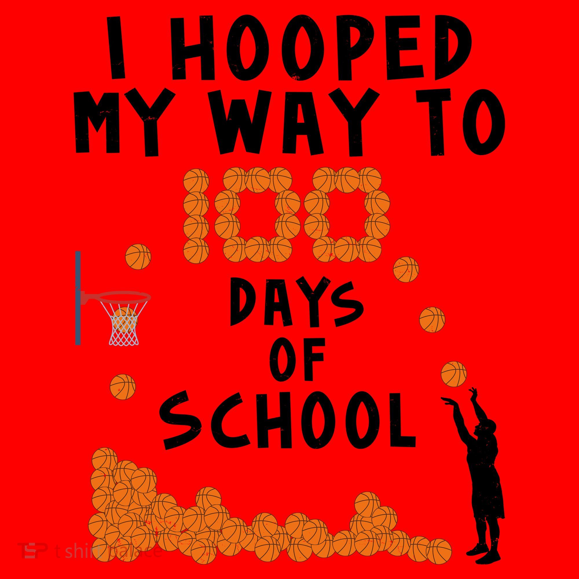 I Hooped My Way 100 Days Of School Basketball Santa Hat