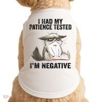 I Had My Patience Tested I'm Negative Cat Funny Sarcasm Doggie Tank thumb 0