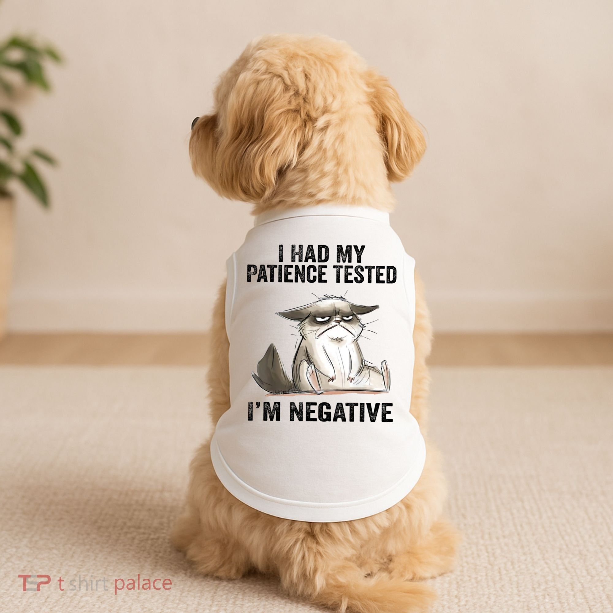 I Had My Patience Tested I'm Negative Cat Funny Sarcasm Doggie Tank