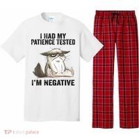 I Had My Patience Tested I'm Negative Cat Funny Sarcasm Pajama Set thumb 0