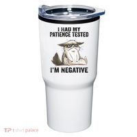 I Had My Patience Tested I'm Negative Cat Funny Sarcasm Tumbler thumb 0