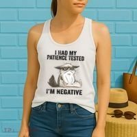 I Had My Patience Tested I'm Negative Cat Funny Sarcasm Women's Tank Top thumb 2